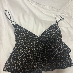 Dress Forum Black Floral Camisole